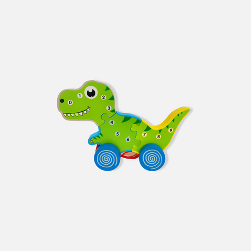 Dino Car with Alphabet Puzzle Blocks