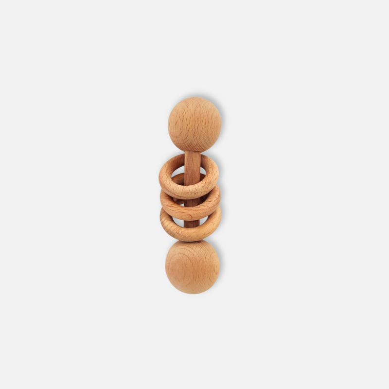 Wooden Dumbbell Rattle 1