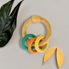 Wooden Ring Rattle - 3 Vibrant Color rings