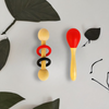 New Born Gift Set of 2 Rattle: Red Maraca, Dumbbell Shape