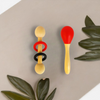 New Born Gift Set of 2 Rattle: Red Maraca, Dumbbell Shape