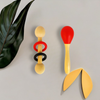 New Born Gift Set of 2 Rattle: Red Maraca, Dumbbell Shape