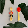 New Born Gift Set of 2 Rattle: Red Maraca, Dumbbell Shape