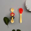 New Born Gift Set of 2 Rattle: Red Maraca, Dumbbell Shape