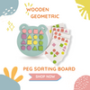 Wooden Geometric Peg Sorting Board: Fun Learning with Shapes and Sizes