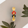 Wooden Dumbbell Rattle - 2 Contrasting Color rings