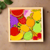 Fruits Puzzle - Wooden Square Tray with Fruits Blocks