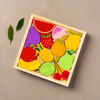 Fruits Puzzle - Wooden Square Tray with Fruits Blocks