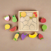 Fruits Puzzle - Wooden Square Tray with Fruits Blocks