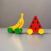 Wooden Watermelon and Banana Fruit Cars