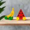 Wooden Watermelon and Banana Fruit Cars