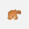 Neem Wood Fun Wheels Toy - Hippo Shaped