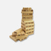 Numbered Jenga Building Bricks- 54 Pcs Mini Wooden Blocks with 4 Dice