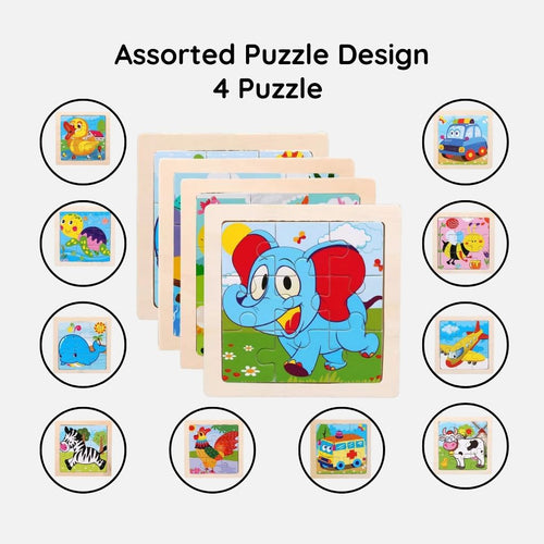 Erenjoy Small Puzzle Tray | Assorted Designs | Set of 4 Puzzles