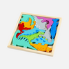 Dinosaur Puzzle - Wooden Square Tray with different Dinosaur Blocks