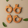 Neem Wood Teethers - Rabbit, Bird, Apple, Strawberry Shapes