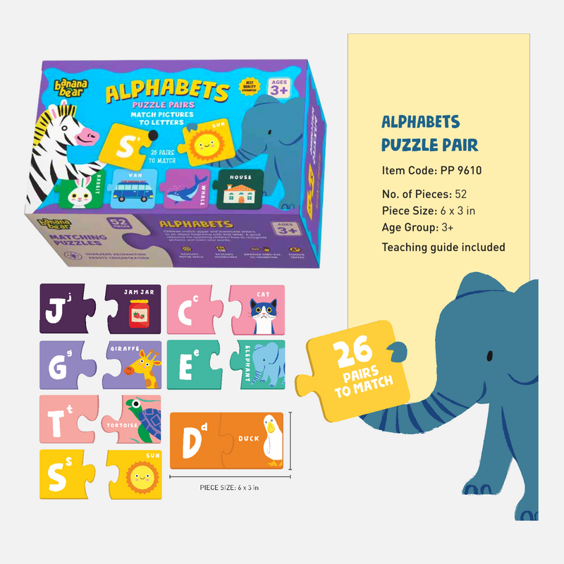 Kid colored alphabet, playful geometric letters, puzzles quests