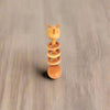 Natural Wooden Dumbbell Rattle with ears- Safe and Stimulating Toy