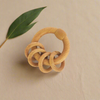 Natural Wooden Ring Rattle - 4 rings