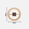 Beechwood Ring Rattle with Triple Rings