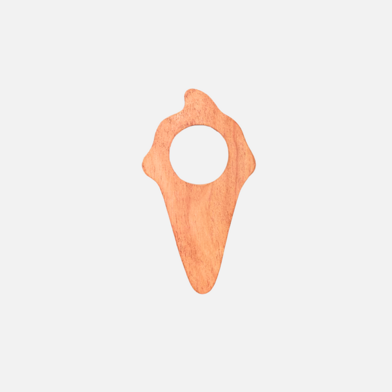 Ice-cream Cone Shape Neem Wood Teether