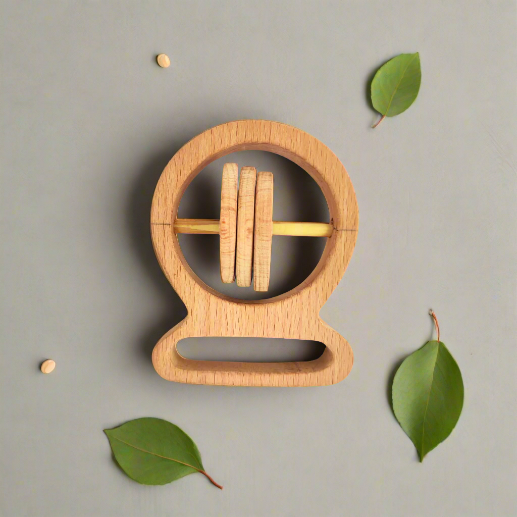 Organic Beechwood Round Baby Rattle – Erenjoy