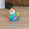 Charming Hen Car - 3 Wooden Colorful Puzzle Blocks with Alphabet