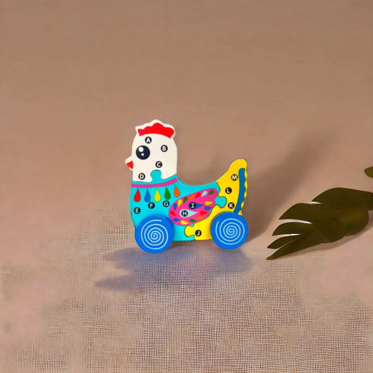 Charming Hen Car - Wooden Puzzle Blocks With Alphabet – Erenjoy