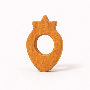 Strawberry Shape Neem Wood Teether