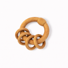 Natural Wooden Ring Rattle - 4 rings