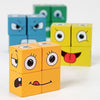 Wooden Emoji Expression Changing Puzzle Cube – Interactive Face Game for Kids