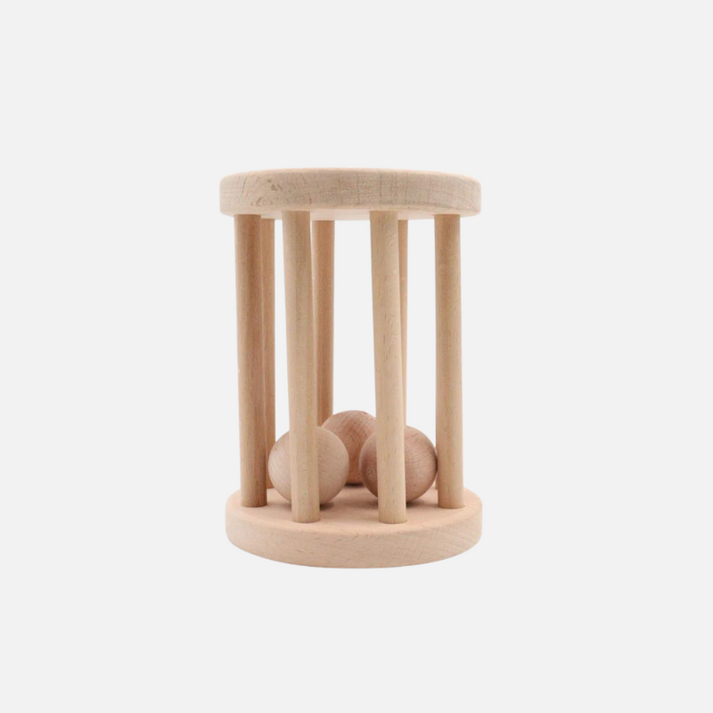 Wooden Rolling Balls Box Time Rattle