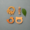 Gift Perfect: Neem Wood Teether Set & Natural Rattle Duo