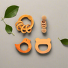 Gift Perfect: Neem Wood Teether Set & Natural Rattle Duo