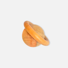 Natural Neem Wood Ring and Sphere Set