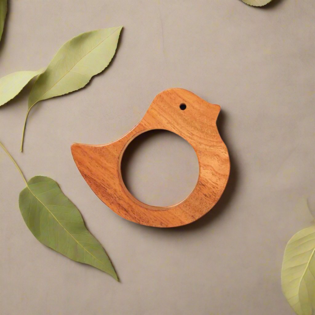 Erenjoy Bird Shaped Neem Wooden Teether for Babies