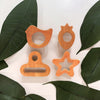 Erenjoy Neem Wood Teethers - Bird, Strawberry, Pacifier, Star Shapes