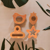 Erenjoy Neem Wood Teethers - Bird, Strawberry, Pacifier, Star Shapes