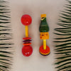 Erenjoy Wooden Dumbbell and Whistle Rattle Combo