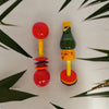 Erenjoy Wooden Dumbbell and Whistle Rattle Combo