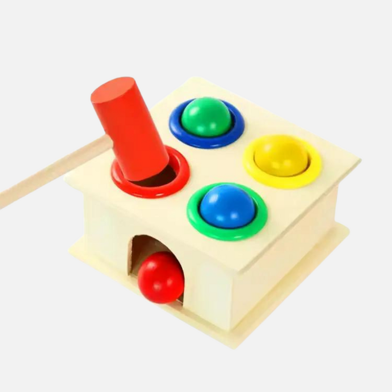 Wooden Hammer and Ball Toy