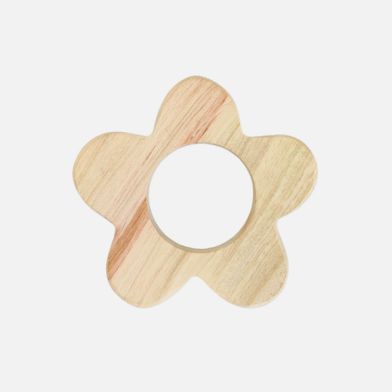 Flower Shape Neem Wood Teether