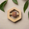 Beechwood Hexa Rattle - Natural Trio of Rings