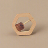 Beechwood Hexa Rattle - Natural Trio of Rings