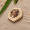 Beechwood Hexa Rattle - Natural Trio of Rings