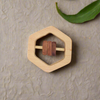 Beechwood Hexa Rattle - Natural Trio of Rings