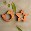 Neem Wood Teethers - Bird, Star Shapes