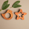 Neem Wood Teethers - Bird, Star Shapes