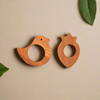 Neem Wood Teethers - Bird, Strawberry Shapes