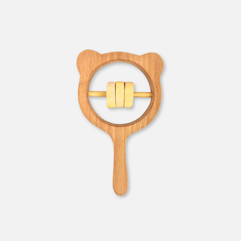 Organic Beechwood Bear Baby Rattle